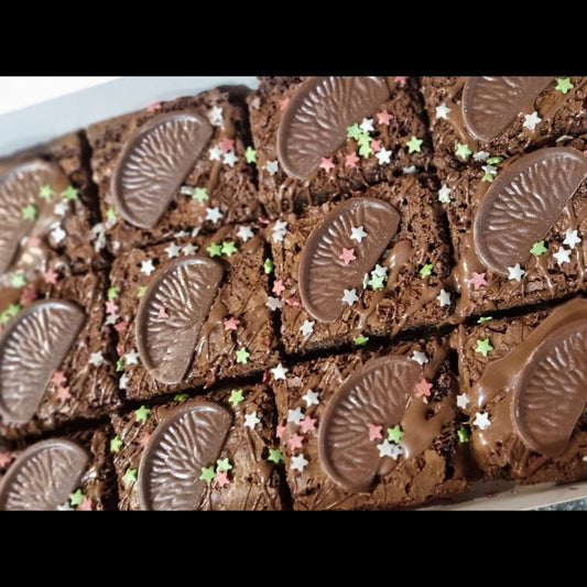 🎄 Decorated Brownie Slabs – Christmas Pre-Order