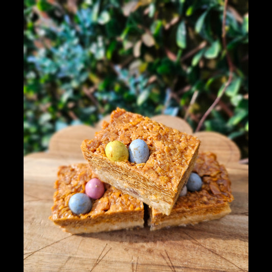 Caramel Cornflake Mini Egg Blondie